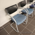 Keilhauer Also Black and Light Blue Sleigh Guest Chair